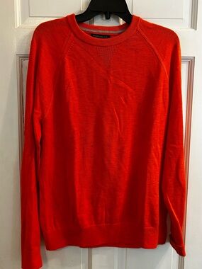 Banana Republic Men's Bright Orange Crewneck Sweater